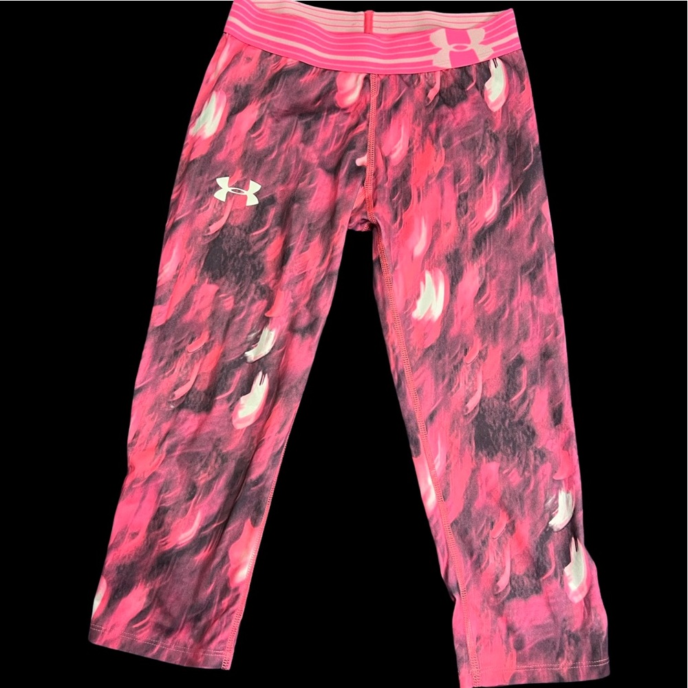 Pink Design Under Armour Capri Leggings